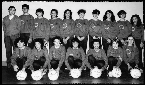 Collage di foto storiche della Pallavolo Florens Vigevano