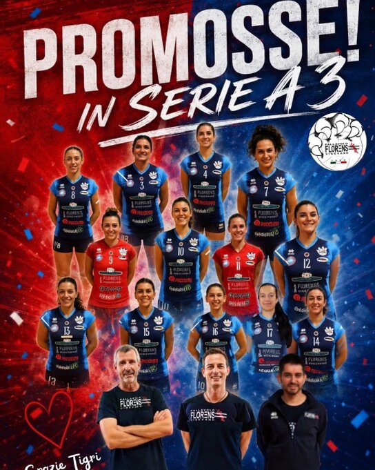 Foto di squadra della Pallavolo Florens Vigevano Serie A3 femminile